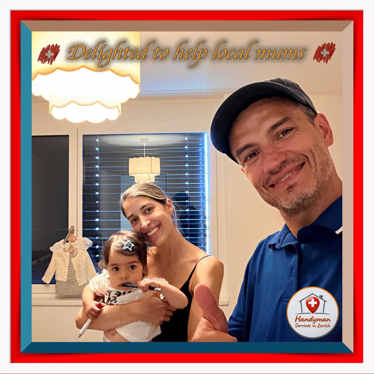 Anibal with a happy customer in Zurich