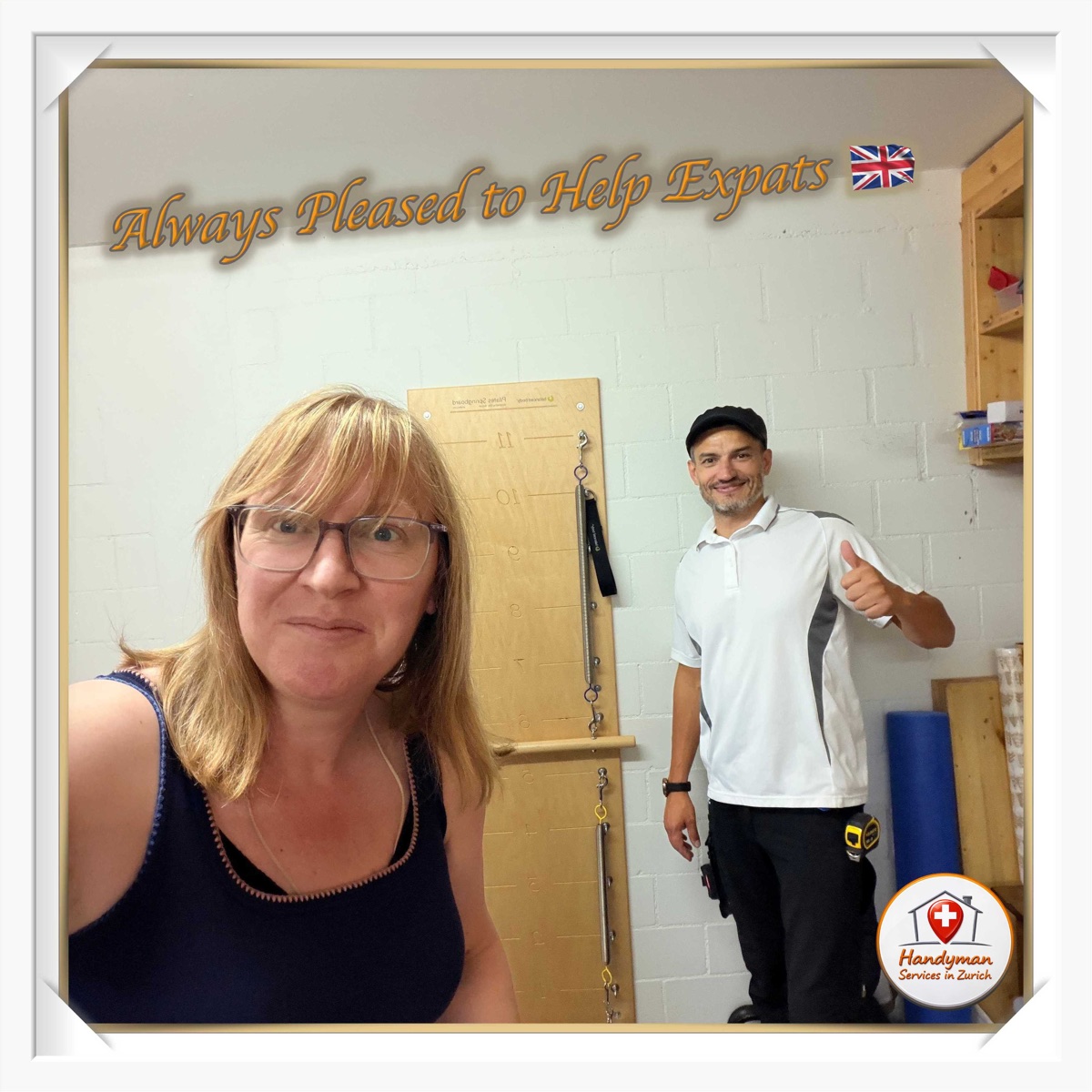 Anibal with a happy customer in Zurich