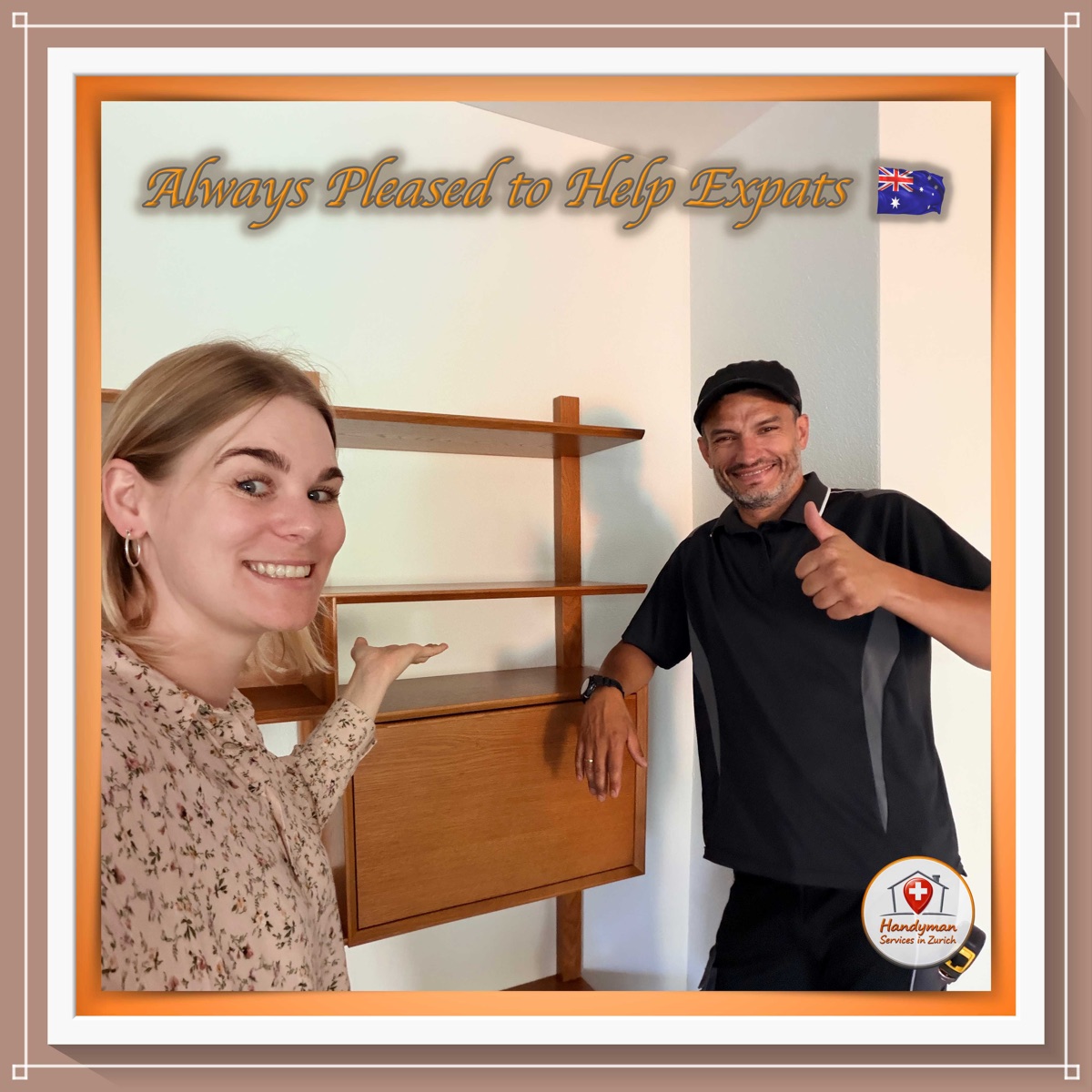 Anibal with a happy customer in Zurich