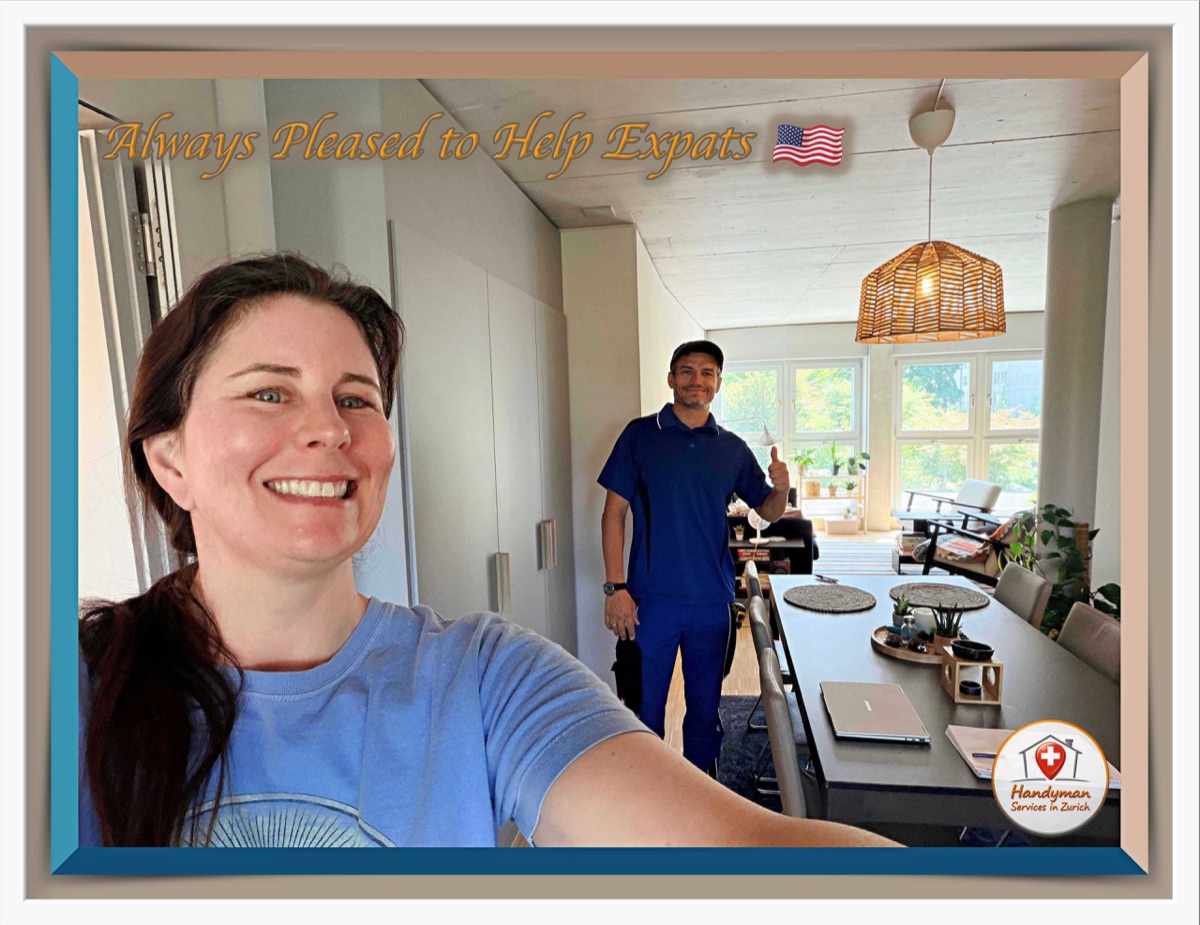 Anibal with a happy customer in Zurich