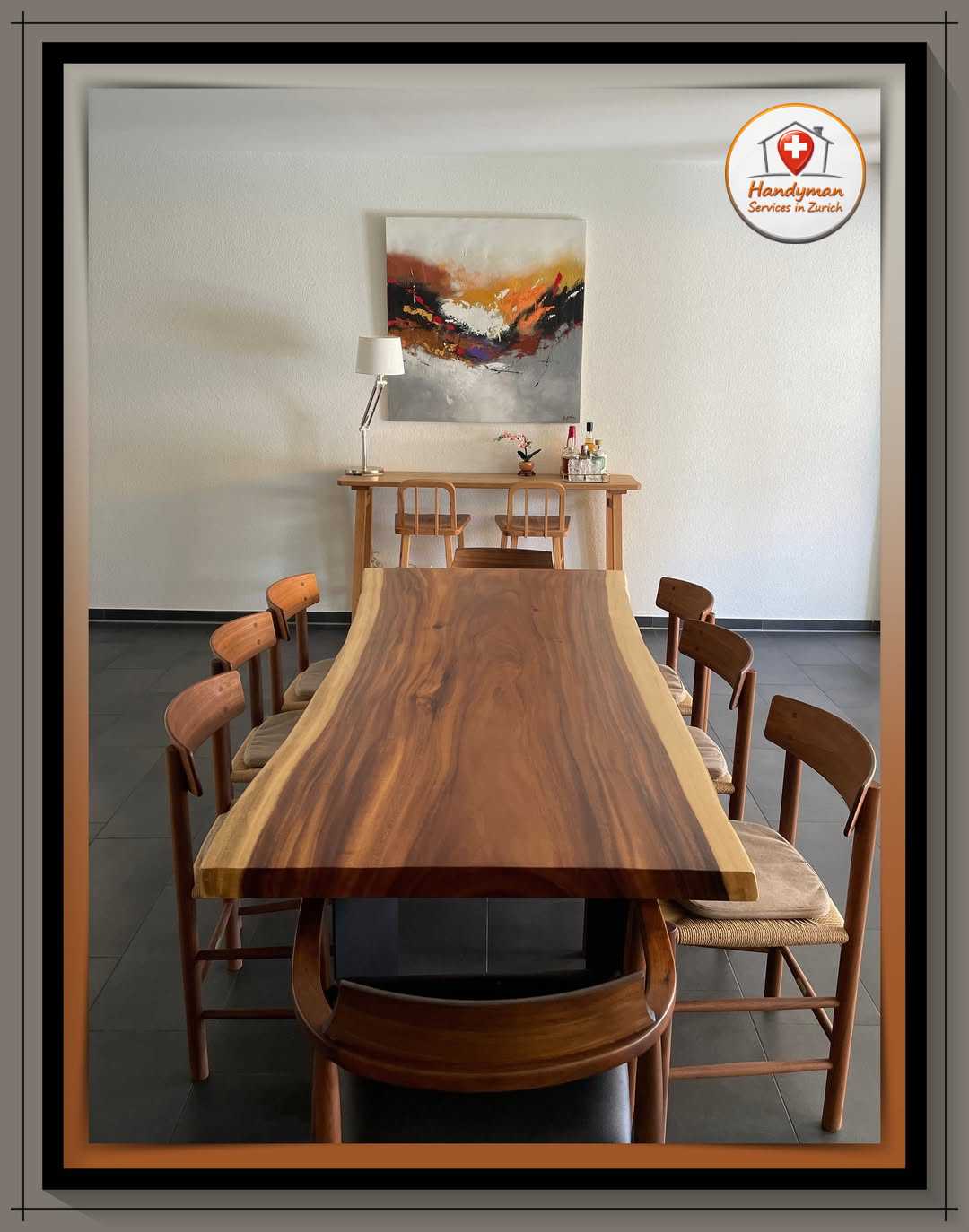 Alignment with dinner table as customer wishes