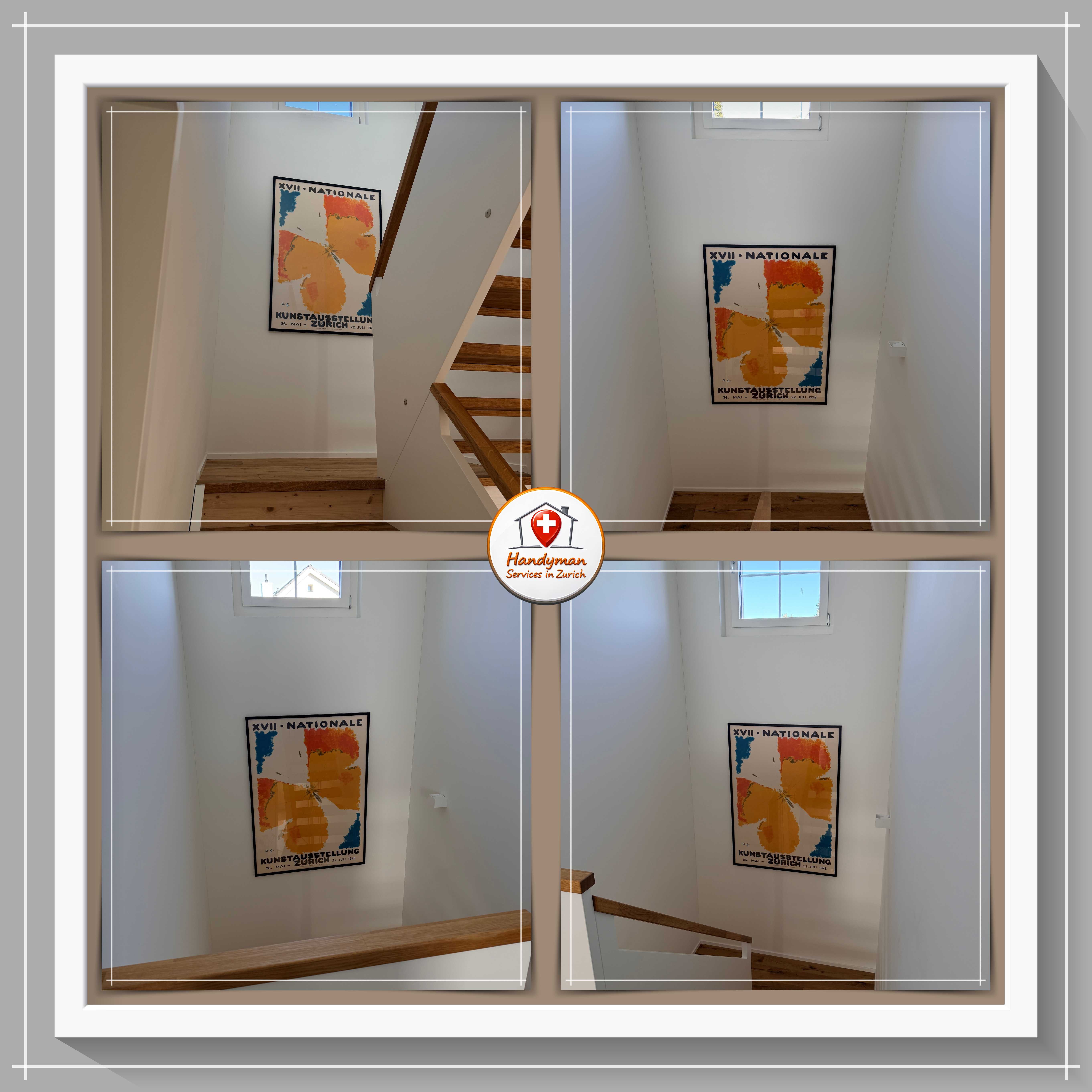 Large frames for stairway