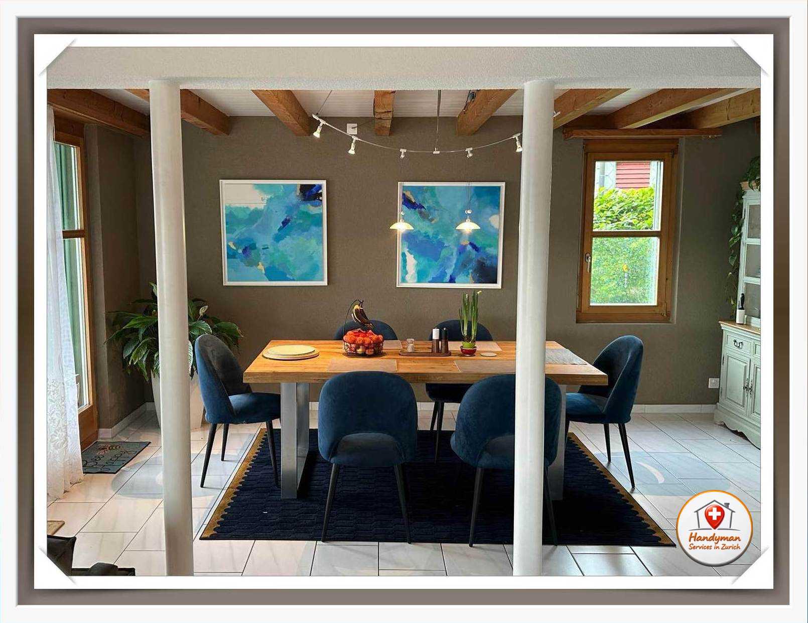 Main wall painted at the dinning room, and your wishes come true with a big transformation